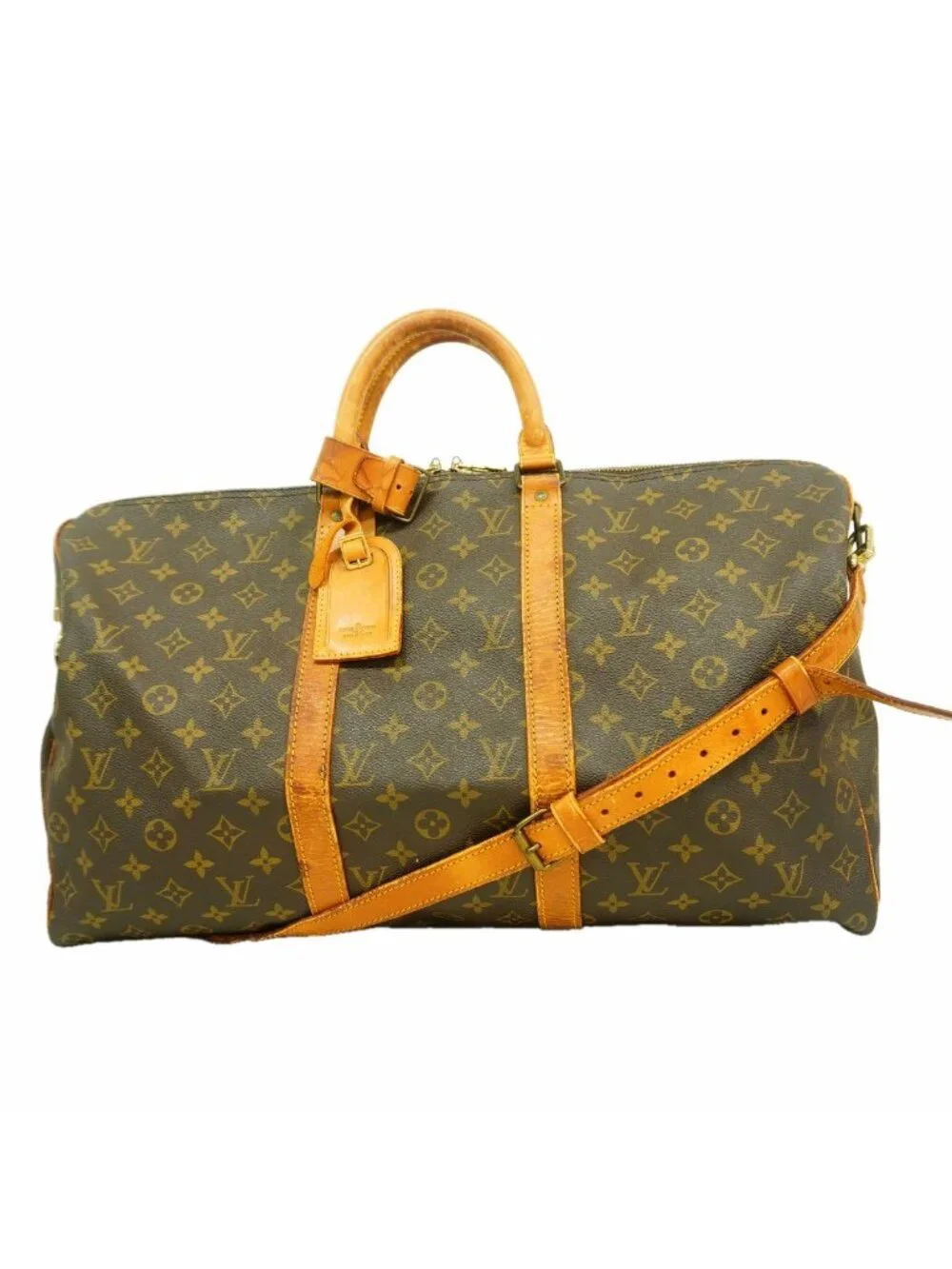 Louis Vuitton Boston Bag Monogram Keepall Bandouliere 50 Brown